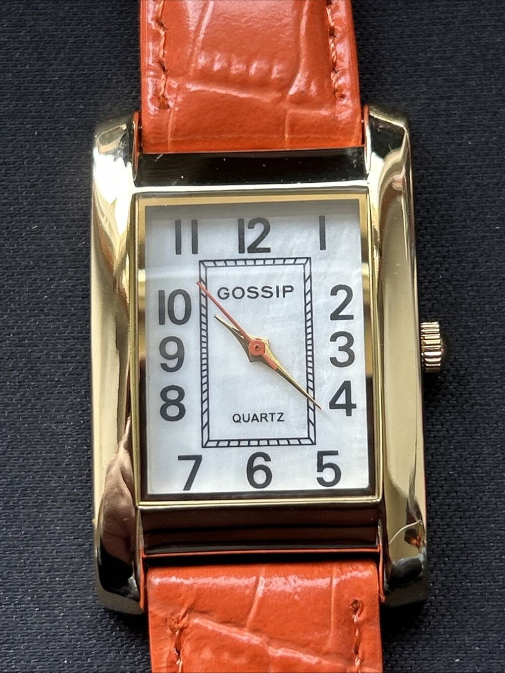 Gossip Gold Tone Orange Band Women’s Quartz Watch